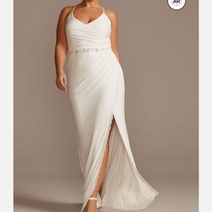 Davids bridal ruched dress